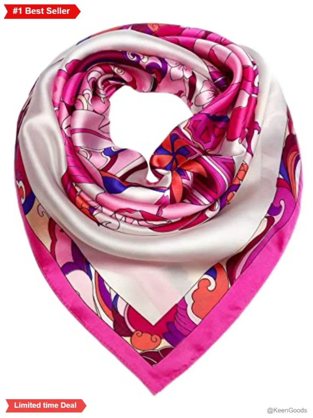 Silk Feeling Satin Square Scarf 27.5'' Head Neck Hair Wrap for Women
